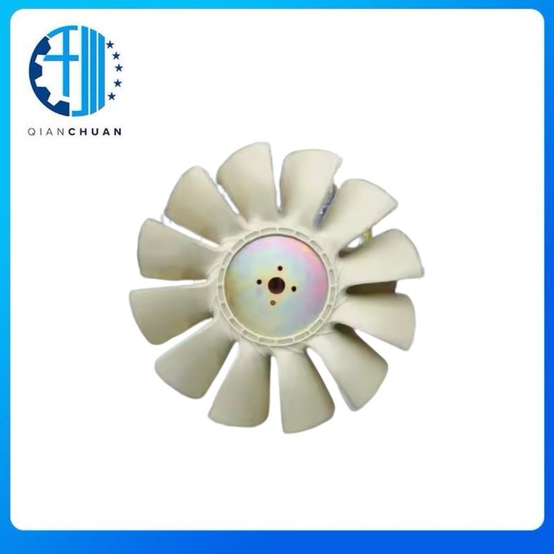 Excavator HD550DH700HD820-1 Diesel Engine Fan Blade 6D31 Cooling Fan Blade 9 Holes 12 Blades